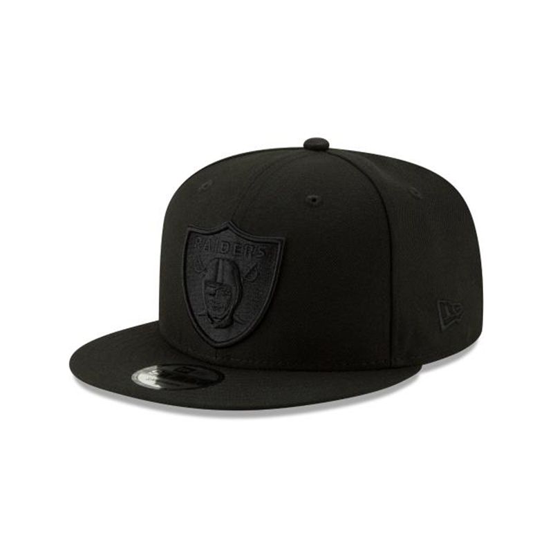 NFL Las Vegas Raiders Basic Black On Black 9Fifty Snapback (LSF9940) - Black New Era Caps